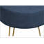 Repose-pieds, repose-pieds, repose-pieds, tabouret de 14 po, tissu bleu, pieds en métal doré