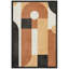 Style Mid-Century des années 1960, collage de Polygones bruns, formes géométriques abstraites Boho-100707973-100707974
