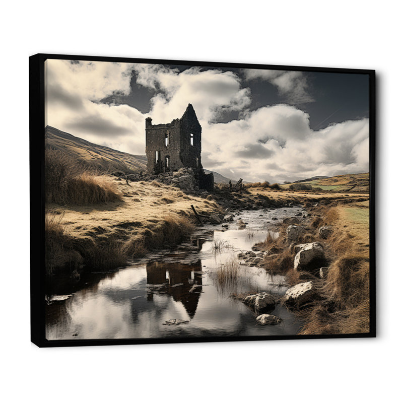 Irlande, magnifique paysage II, Cadre flottant noir, H 24 po x l 32 po x P 1 po
