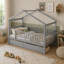 Lit simple en bois avec deux tiroirs-1173772100