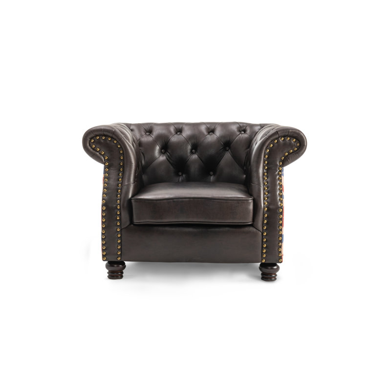 Vizcarrondo Faux Leather Accent Chair