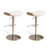 White Backless side Chair(Set of 2)
