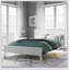 Lit plateforme en bois massif blanc