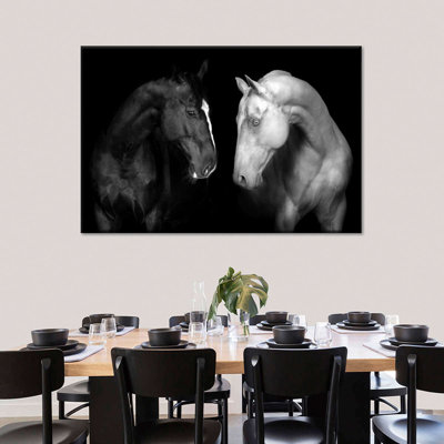 Monochromatic Horses Canvas Print