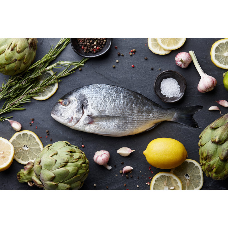 Sea Bream Fish Cooking - Photographie sur toile tendue, H 8 po x l 12 po