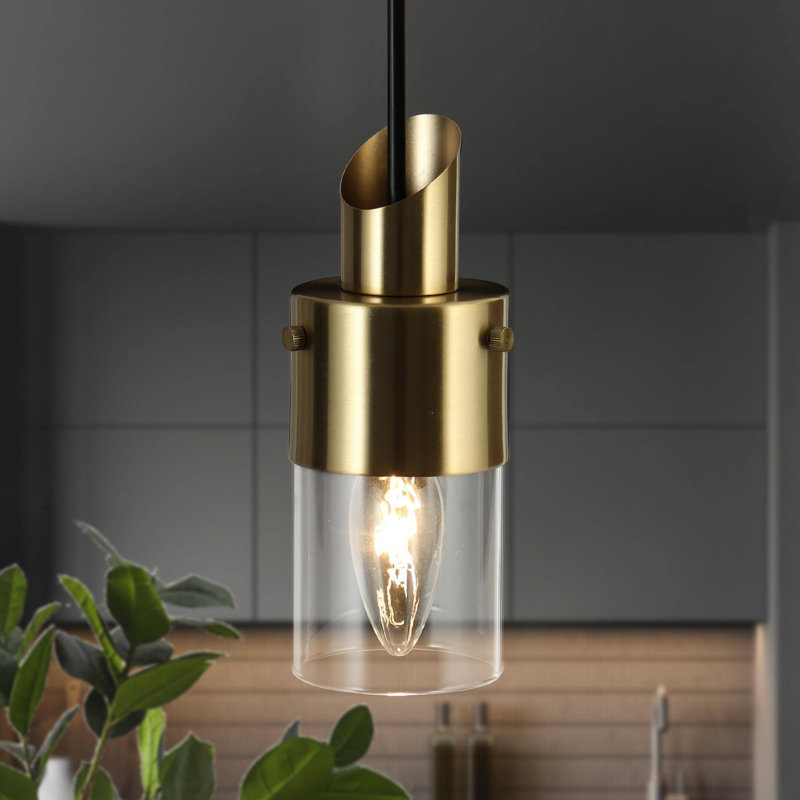 Luminaire suspendu en laiton 1 lumière Zaahirah