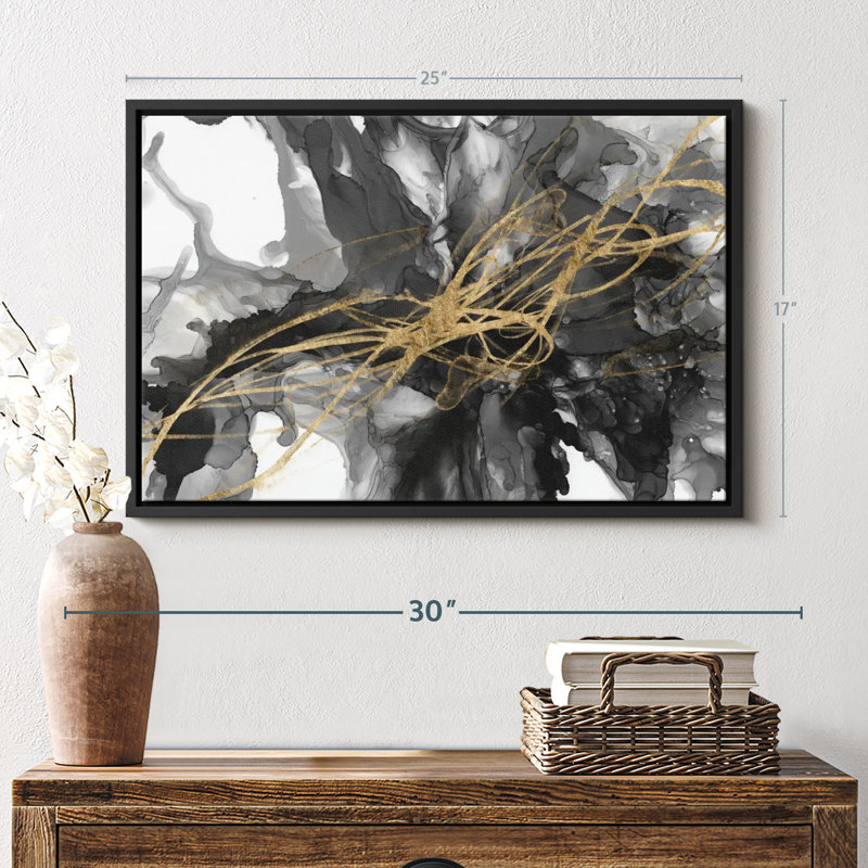 Abstract " Golden Vortex I ", 17" H x 25" W