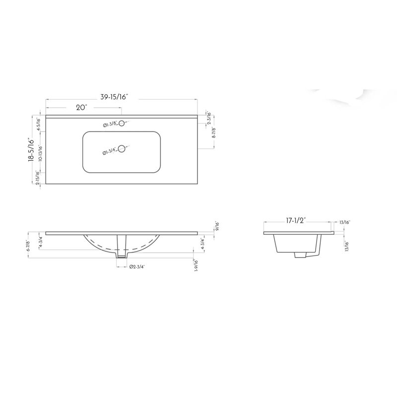 Armoire de salle de bain , Chêne, 40", Onix