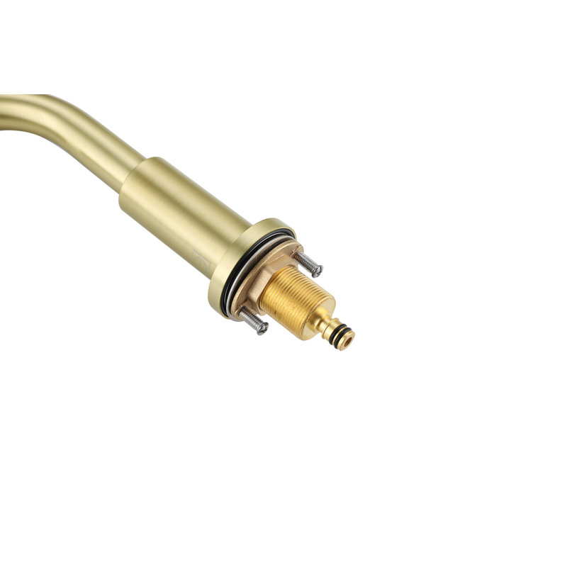 Leah Widespread 2-handle Bathroom Faucet, Brushed Gold