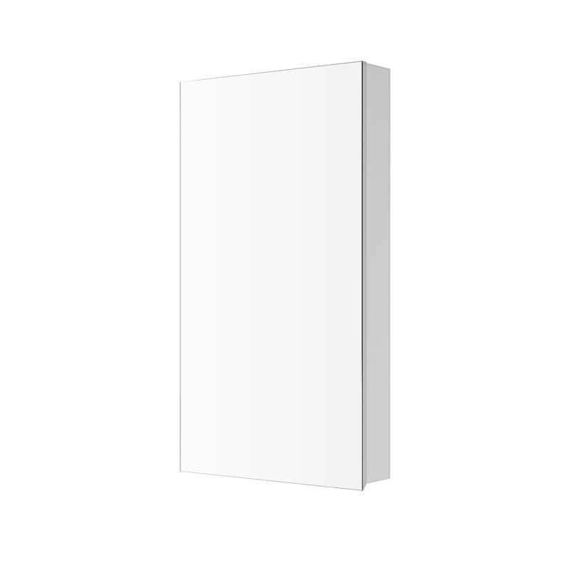 Armoire à pharmacie de salle de bain l 20 po x H 36 po - miroir biseauté, ouverture à gauche, espace de rangement spacieux, bois d'ingénierie, charnières de porte, miroir de 20 po x 36 po transparent