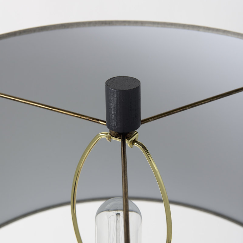 Lampe de table en résine Vernal, Beige, Bleu marine