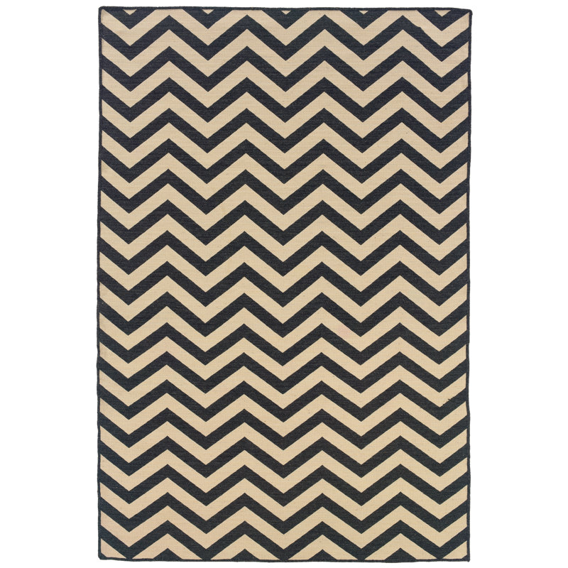 Peake Wool Chevron Indoor Rug, Rectangle 5' x 8'