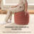 Sfera 17" Terracotta Upholstered Pouf Ottoman-755483269
