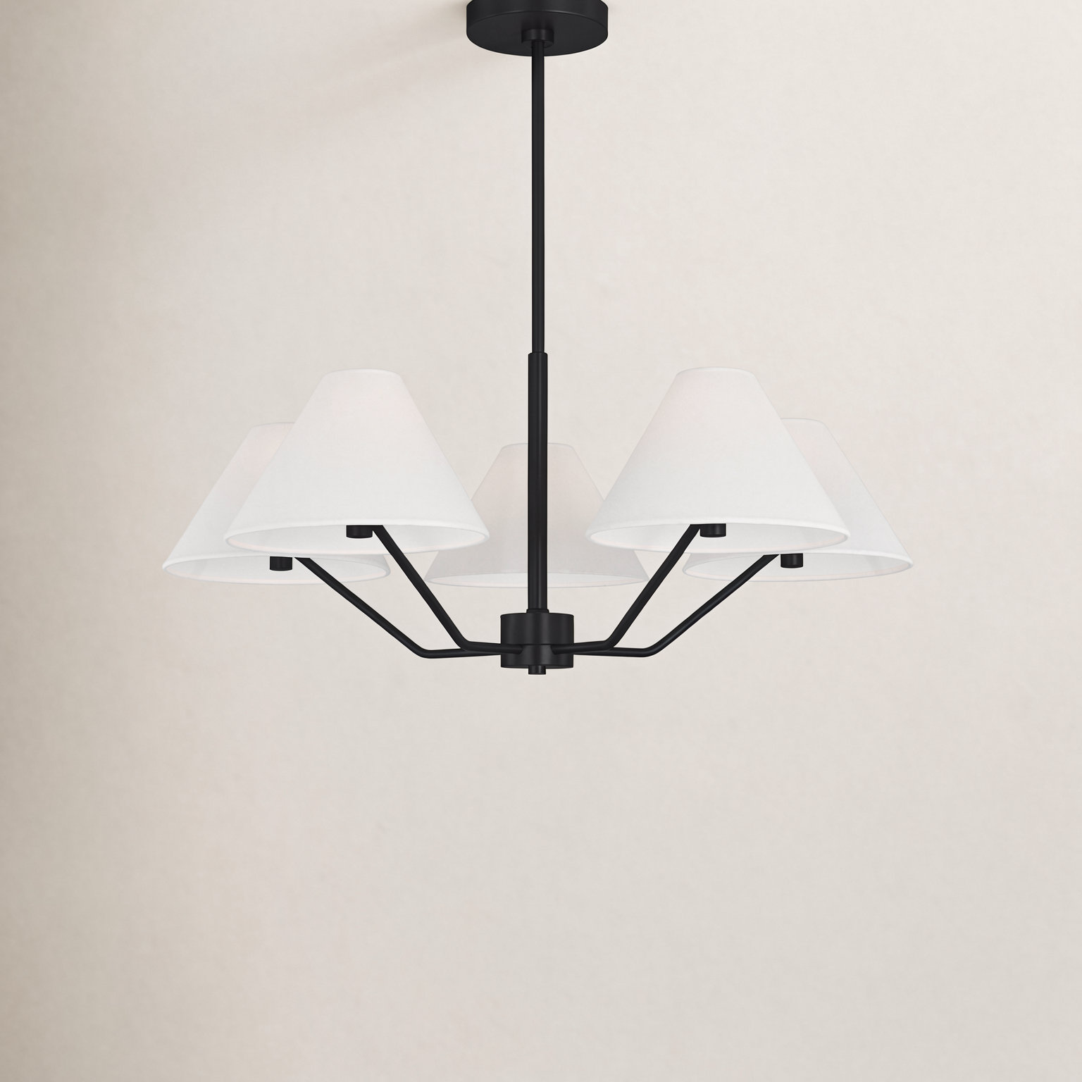 5-Light Chandelier, Midnight Black