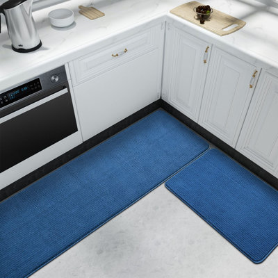 Demarus Solid Colour Polyester Non-Skid Kitchen Mat