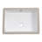 20" x 15-1/2" Undermount Bathroom Sink White Ceramic White Ceramic Rectangle Vessel Sink with Overflow