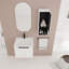 Meuble-lavabo mural avec lavabo en céramique