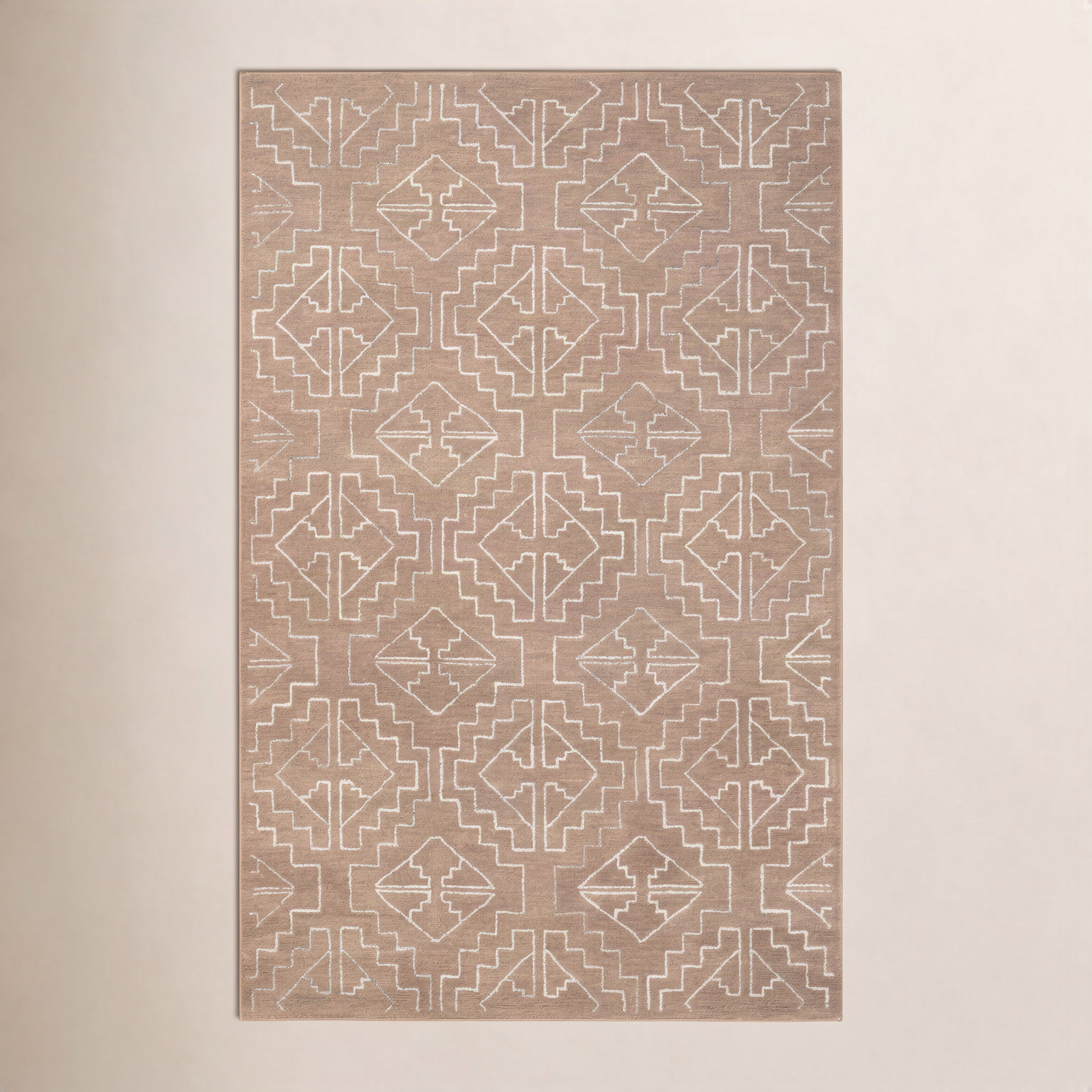 Tifton Hand-Tufted Geometric Wool Rug, Rectangle 3' x 5'