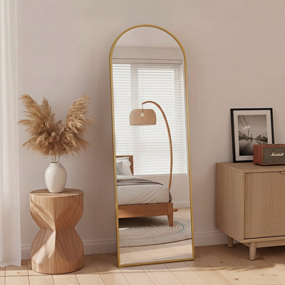 14 x 47 Over The Door - Full Length Hanging Mirror, Aluminum Alloy Framed Wall-mounted Full Length Mirror