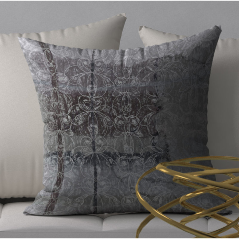 Abstract Reversible Throw Pillow, 18" x 18"