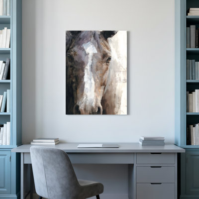 Horse Portrait Abstract Oil Painting Print Canvas Wrapped Wall Art