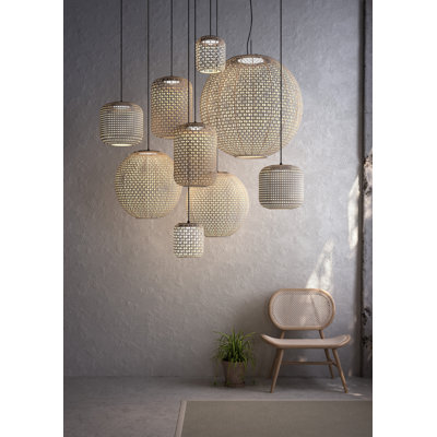 Luminaire suspendu tambour 1 lumière DEL Nans