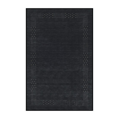 Tapis abstrait noir