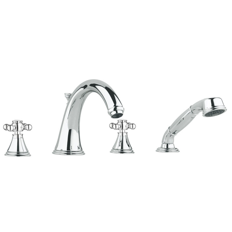 Geneva Deck Mounted Roman Tub Faucet, Chrome