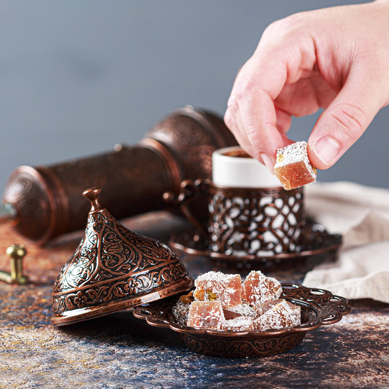 Bol à bonbons avec couvercle Crystalia Crystalia, Cuivre