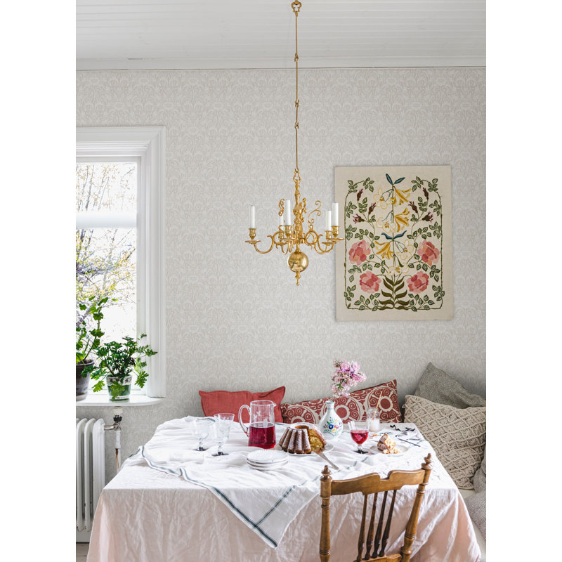 Lofstad Floral Wallpaper Roll, Sandstone