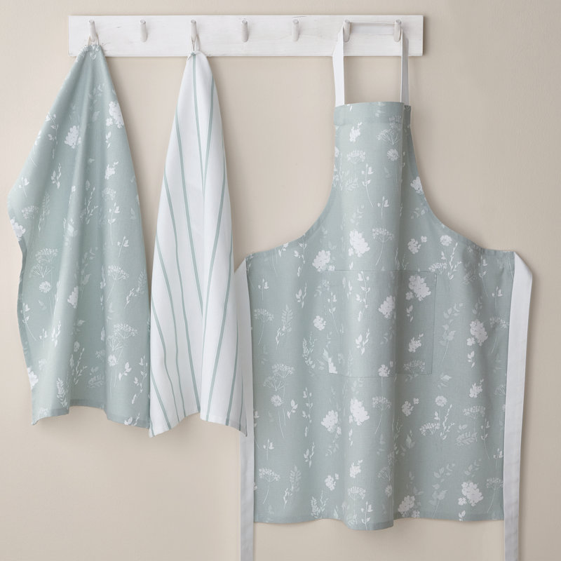 Meadowsweet Floral Apron, Green