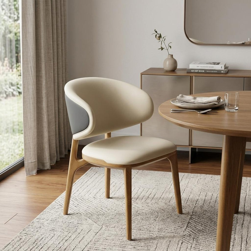 16'' H Fabric Upholstered Walnut Side Chair