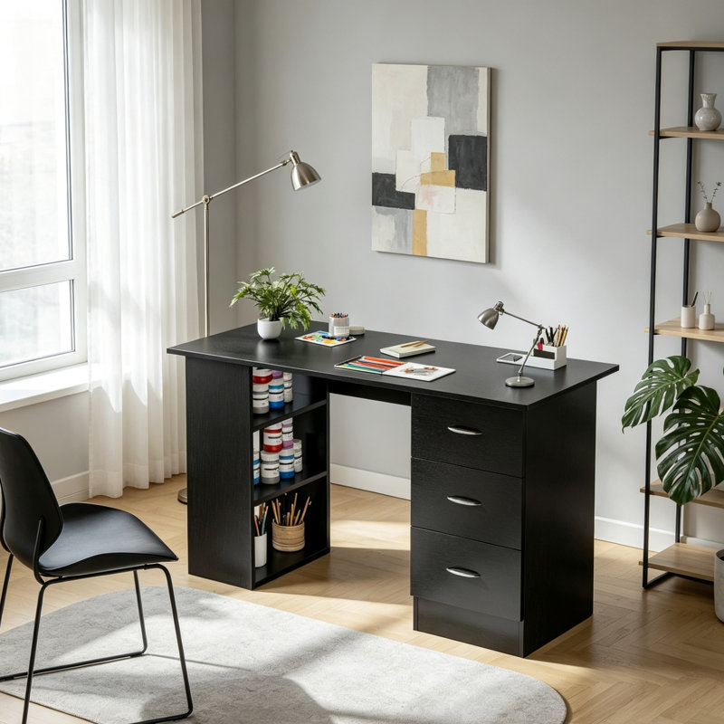 Particle Board / Chipboard Computer Desk, Black