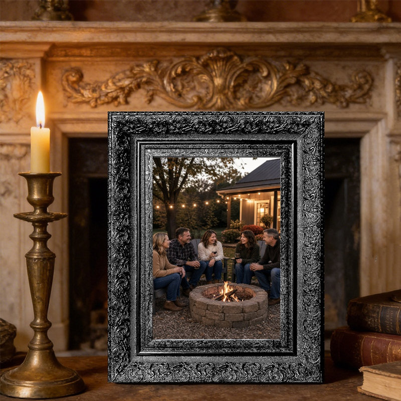 Cadre photo noir 1PC 5 po x 7 po avec devant en plexiglas noir, Black, 1, 5" W x 7" H