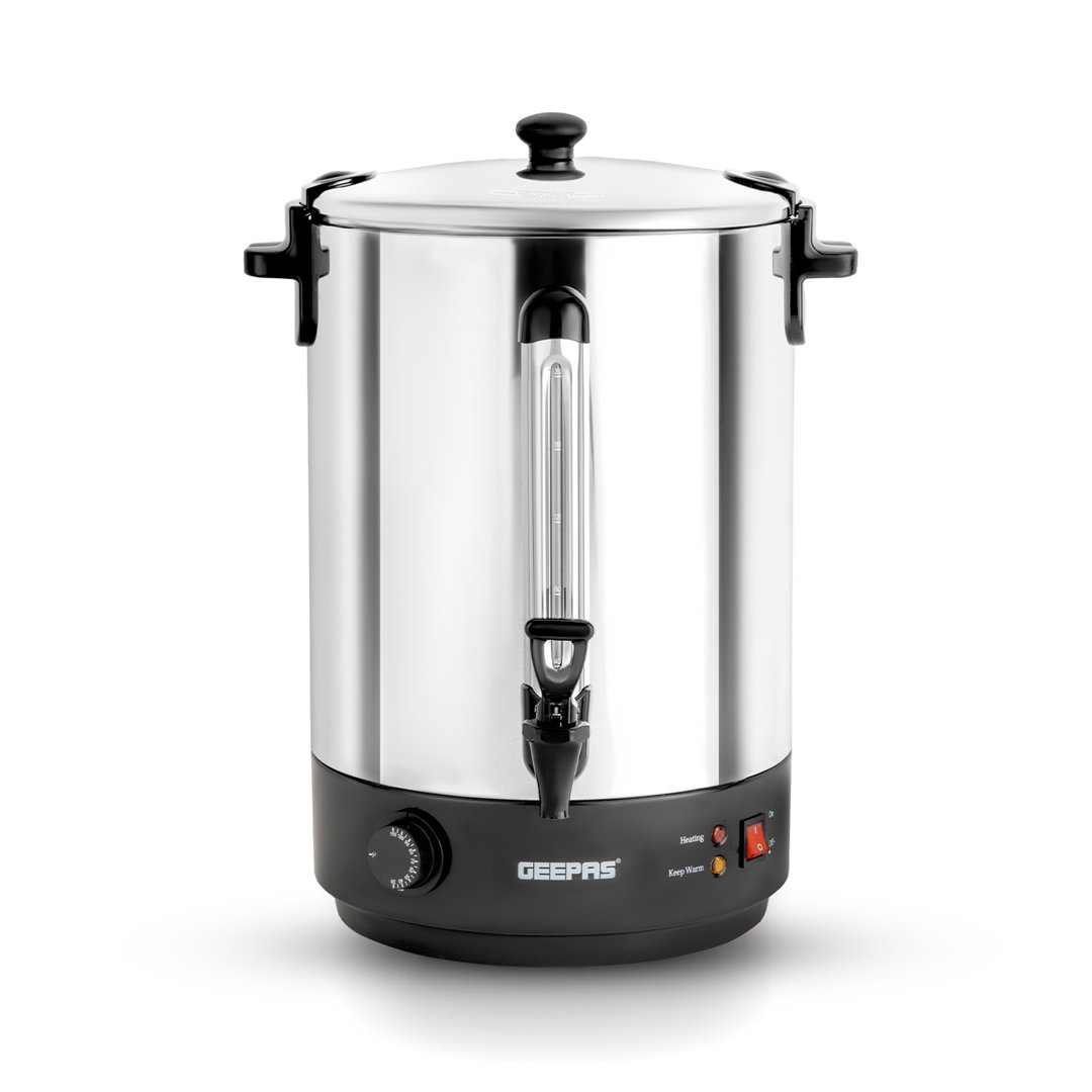 Geepas Unisex Silver 30L Commercial Catering Tea Urn Hot Water Boiler Dispenser Stainless Steel In - Image 4