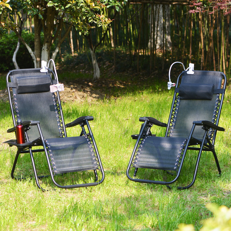 Gavan 151cm Long Reclining Single Chaise, Black