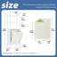 Panier à linge inclinable en bambou (blanc)-1097392272