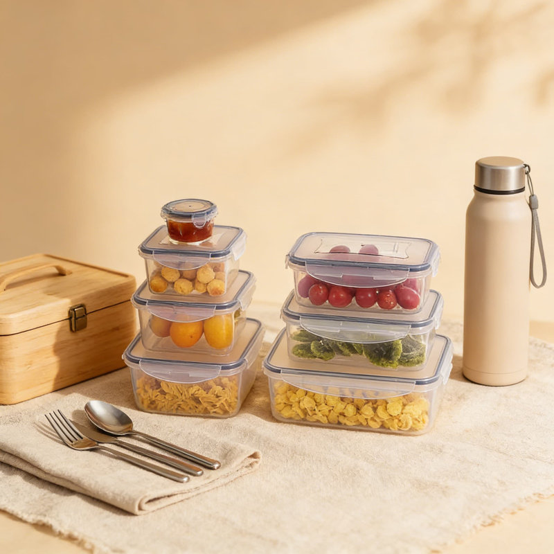 Ensemble 52 pièces de contenants alimentaires hermétiques avec couvercles - Organisation de cuisine en plastique sans BPA pour la préparation des repas, les restes, la salade, les fruits et les produits secs