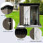 Abri de jardin en métal avec porte verrouillable et imperméable