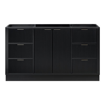 Base de meuble-lavabo simple 60 po en bois massif 60 po