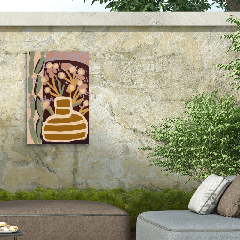 Treechild  Pastel Flower Impression No 1 Outdoor  Canvas, H 12 po x l 19 po