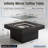 31.5'' Square Led Infinity Mirror Coffee Table With Smoked Tempered Glass Top, Rgb App & Remote Control Lighting, Hidden Display Storage, Modern Black Coffee Table For Living Room-1184767829