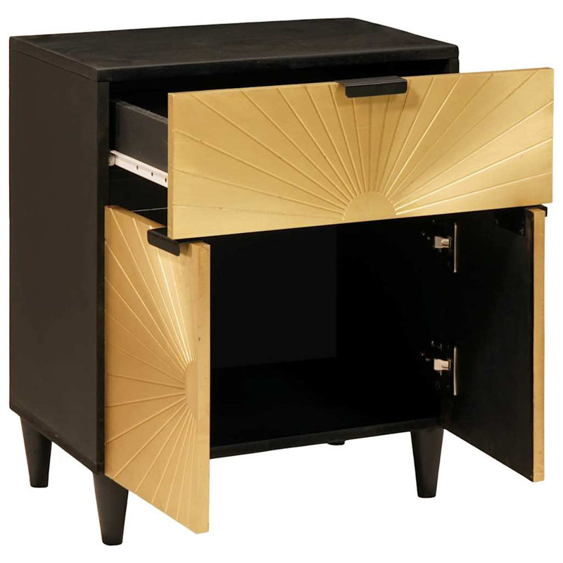 50cm W Solid Wood Bedside Table