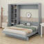 Gulshara Murphy Bed Wall Bed With Shelves, Wardrobe And LED Lights-351498470-351498491