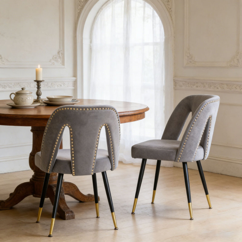 Chaise de salle à manger moderne, Gris