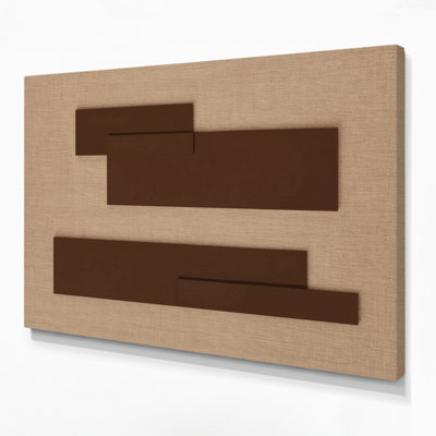 Minimalisme 61, art mural sur toile brune