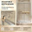 Porte de douche coulissante double encadrée avec verre trempé transparent antidéflagrant de 1/4 po (6 mm) de l 44 à 48 po x H 70 po-92398400