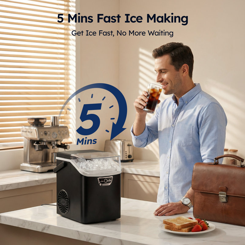 Euhomy 33 Lbs. Daily Nugget Ice Maker Countertop