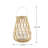 D9.5x13.5" Sienna Bamboo Lantern with Rope Handle