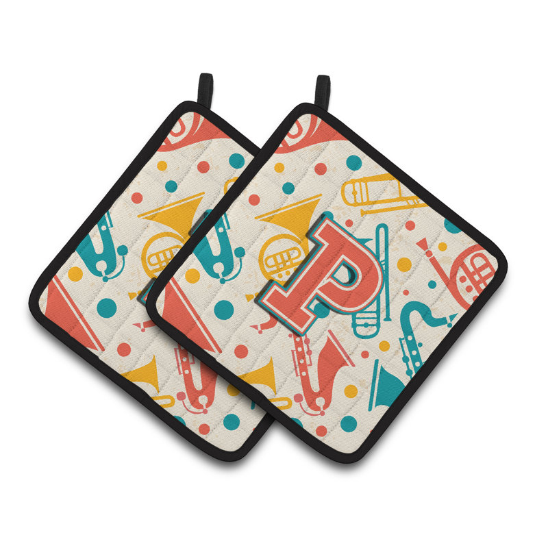 Instruments de musique rétro Potholder, P
